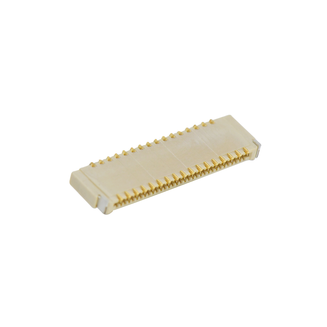 Pitch 0.30mm H0.9mm双排卧贴后掀盖双面接 FPC 33pin 本色 镀全金G/F